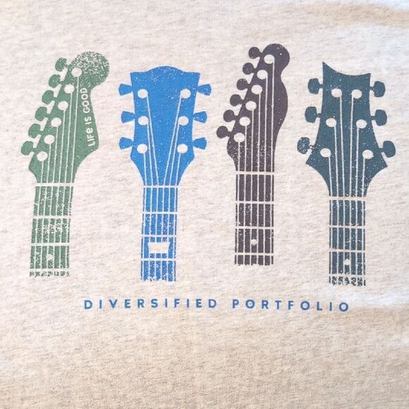 Life is Good Guitar Graphic Long Sleeve Shirt Men's Small - Picture 4 of 6